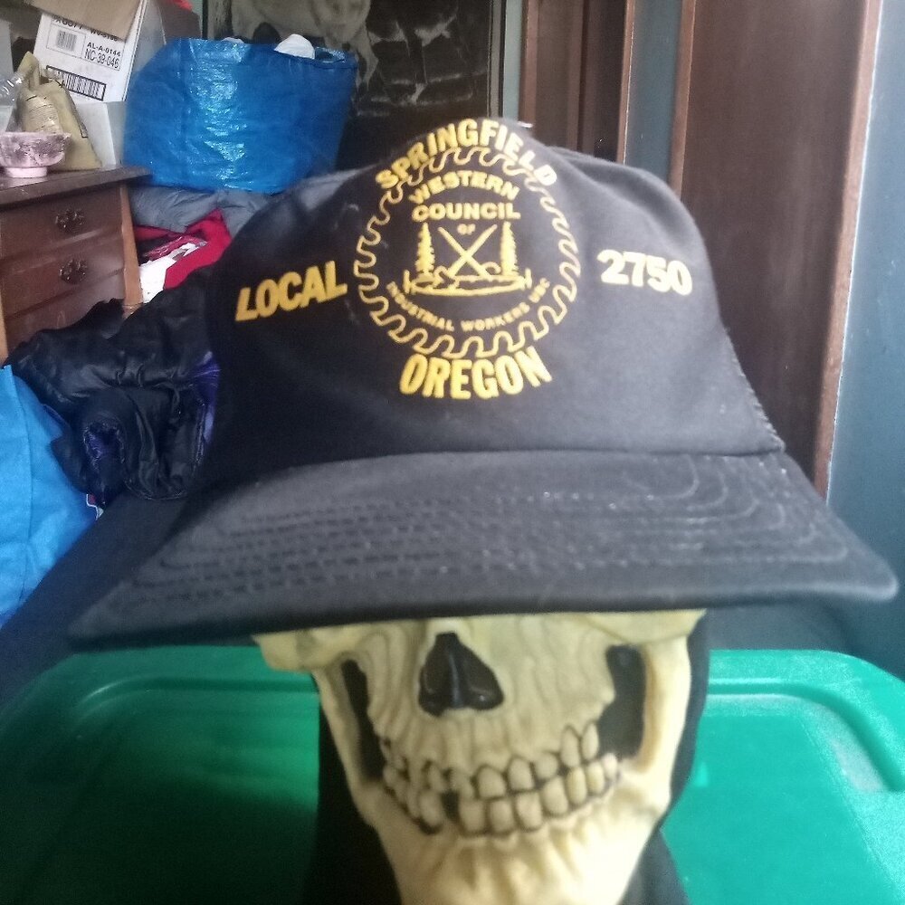 Vintage Western Council Industrial Workers Union Oregon Snap Trucker Hat